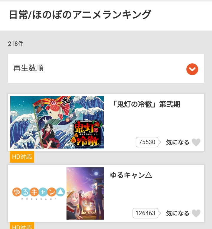 dアニメストア　日常／ほのぼの